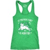 Saint Patricks Day is Magical Leprechaun Funny Tank for Women(Heather Green)