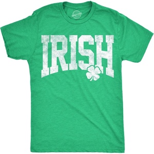 Mens Irish Collegiate T Shirt Funny St Patricks Day Party Tee