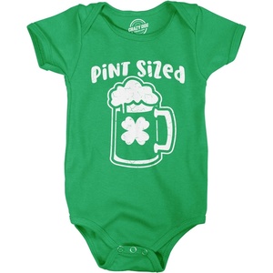 Pint Sized Baby Bodysuit Funny St Patricks Day Jumper For Infants