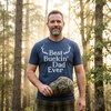 Mens Best Buckin Dad Ever T Shirt Funny Hunting Tee for Dads(Heather Black – Buckin Dad)