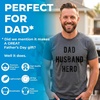 Mens Best Buckin Dad Ever T Shirt Funny Hunting Tee for Dads(Heather Navy – Buckin Dad)