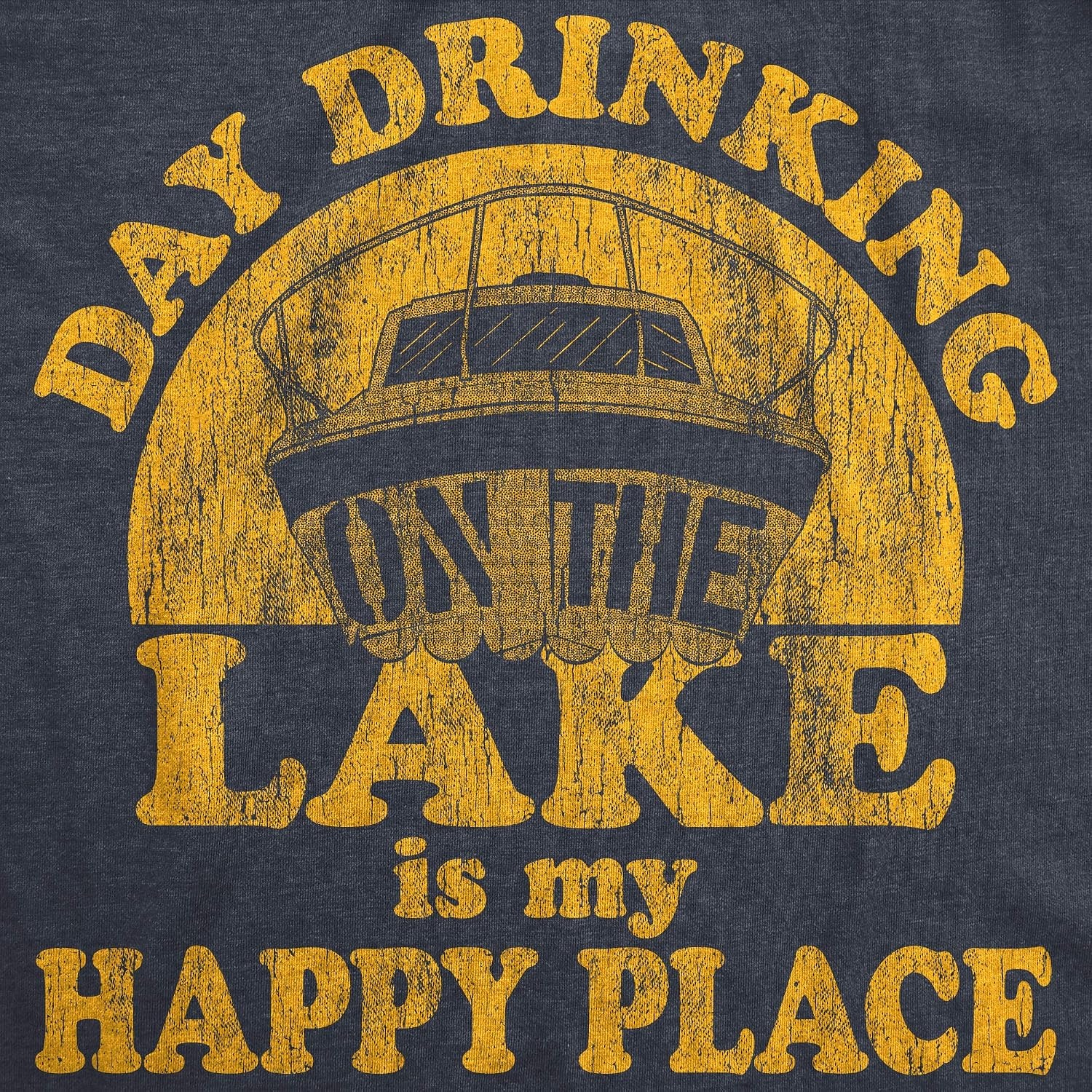 image:imageFunny Lake Drinking Shirt for Men Day Drinking Graphic TeeHeather Navy