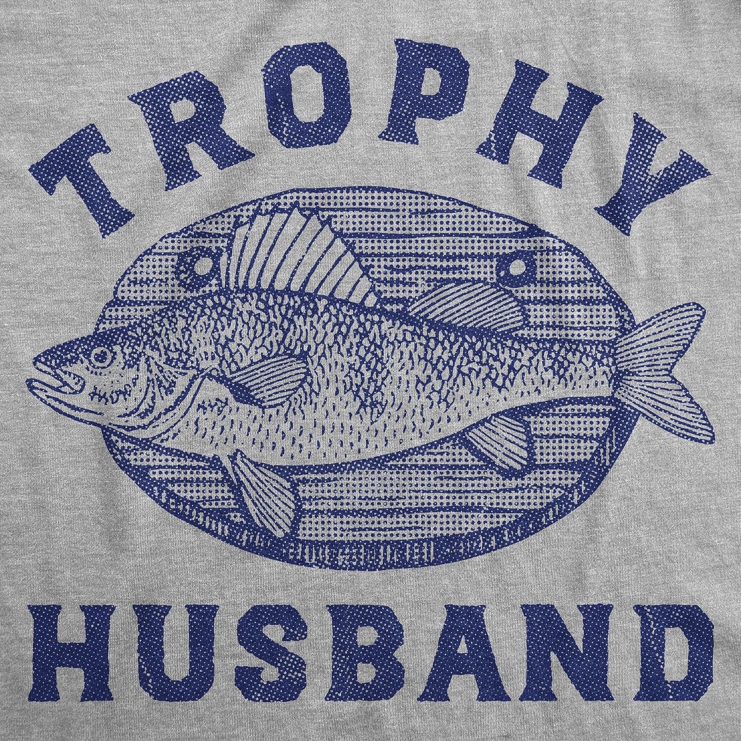 image:imageMens Funny T Shirts Trophy Husband Mounted Fish Tee for MenLight Heather Grey Trophy Husband Fish