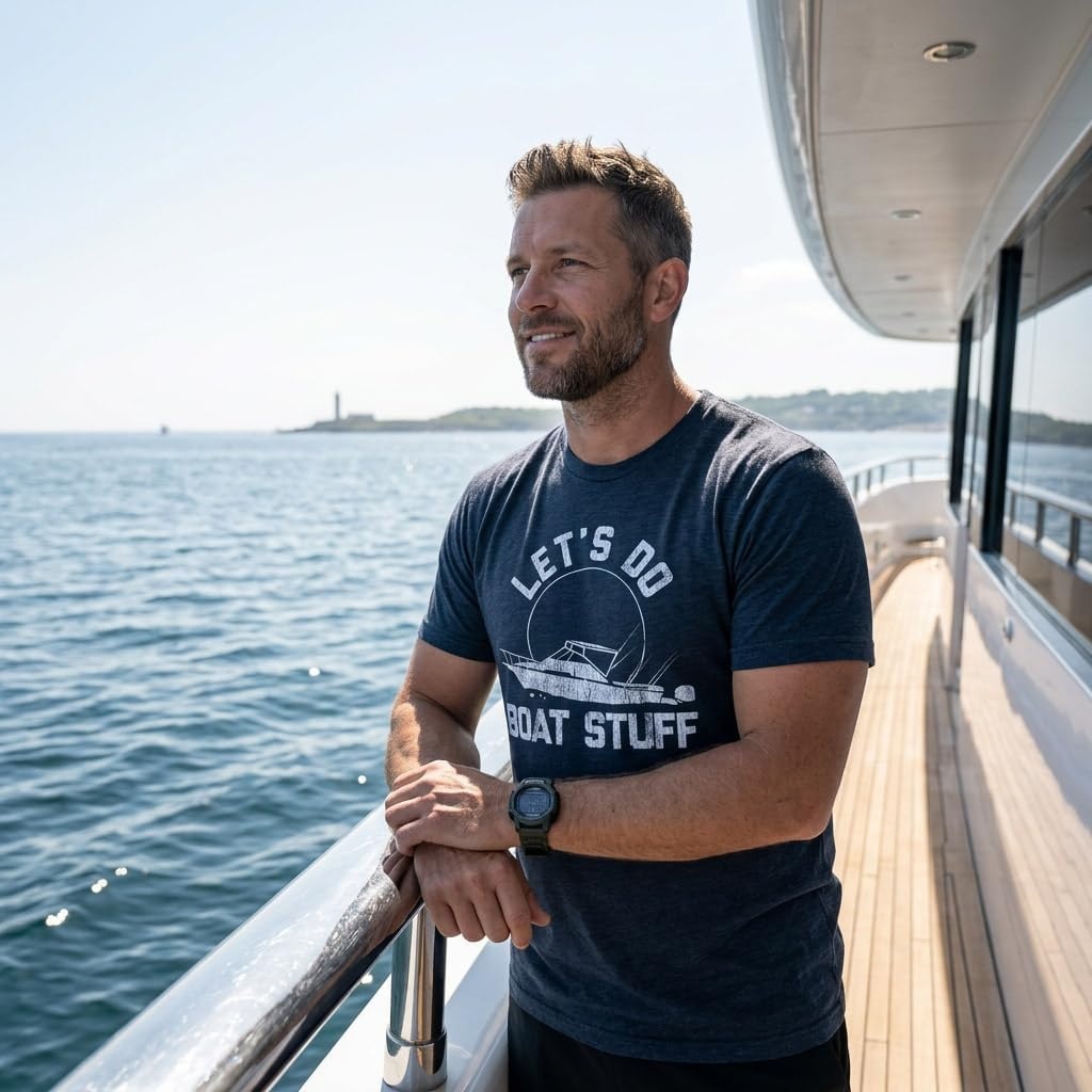 image:imageMens Lets Do Boat Stuff T Shirt Funny Summer Vacation TeeHeather Navy