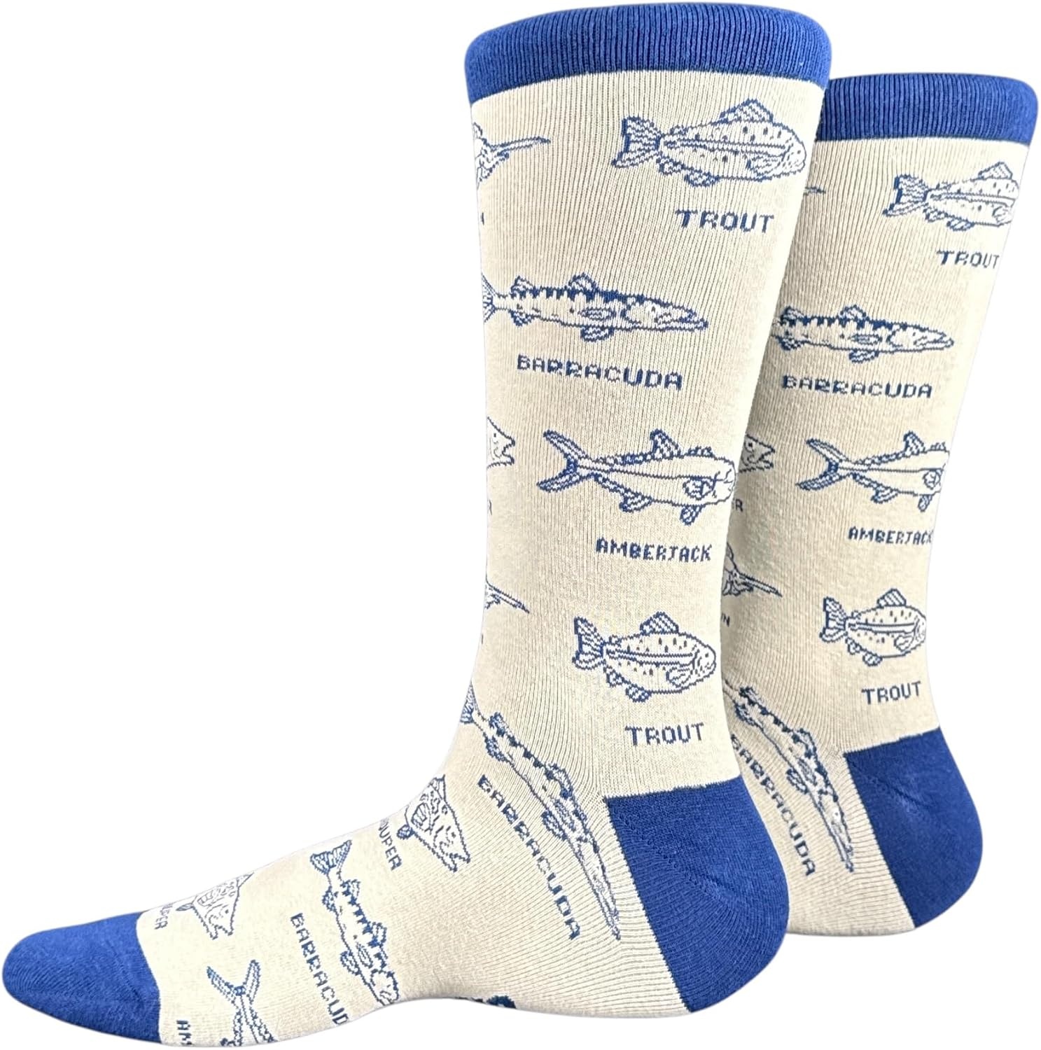 image:imageMens Vintage Fish With Names Socks Funny Fishing Footwear For Men