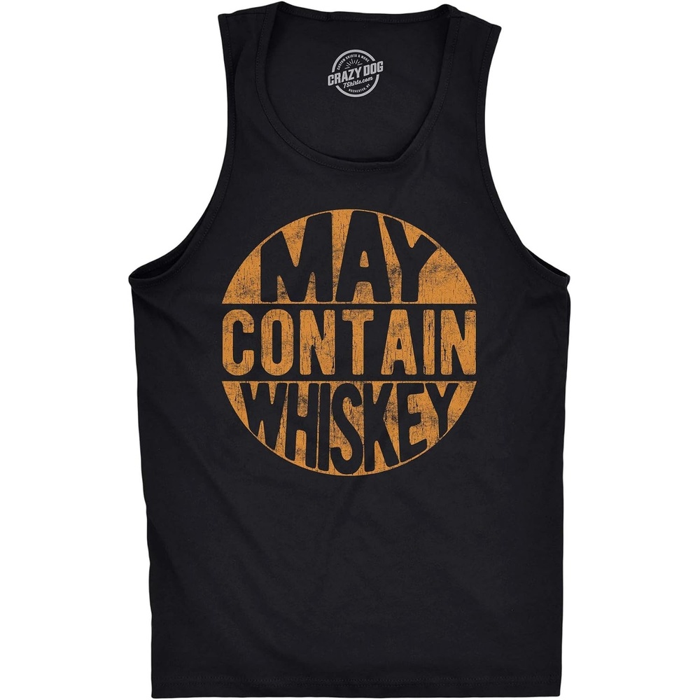 image:imageFitness May Contain Whiskey Liquor Drinking Mens Tank TopsBlack