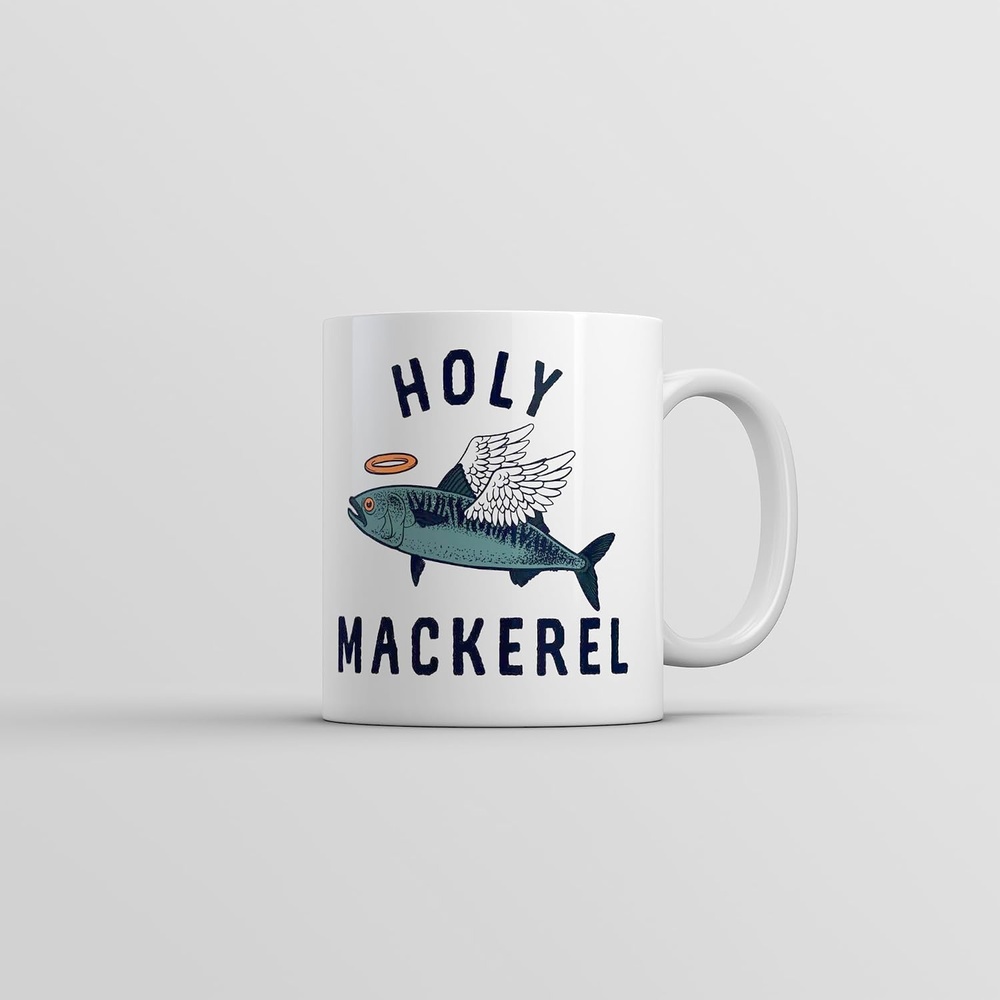 image:imageHoly Mackerel Mug Funny Angel Halo Blessed Fish Saying Joke Cup 11oz