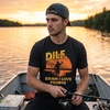 Mens Funny T Shirts DILF Damn I Love Fishing Sarcastic Fish Tee for Men
