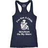 Women’s I’ve Got a Little Seaman Tank Hilarious Workout T Shirt