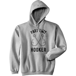 Fishing Hoodies Funny and Sarcastic Unisex Hooded Sweatshirts for Fishermen(Heather Grey – Part Time)