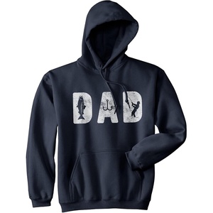 Fishing Hoodies Funny and Sarcastic Unisex Hooded Sweatshirts for Fishermen(Navy – Dad Fishing)