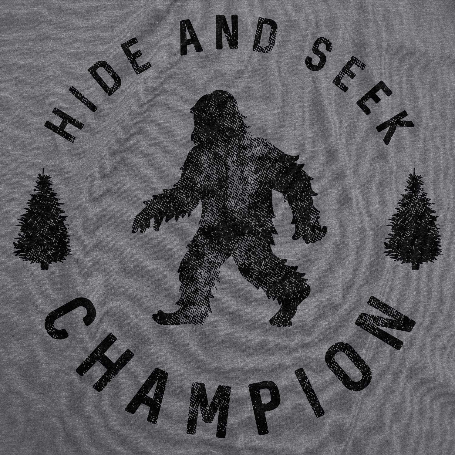 image:imageHide and Seek Champion Funny Bigfoot Graphic TeeMens Dark Grey