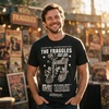 Mens Fraggle Rock T-Shirt 80s Licensed Vintage Funny Graphic Tees(Heather Black – Fraggles Concert Poster)