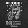 Mens Fraggle Rock T-Shirt 80s Licensed Vintage Funny Graphic Tees(Heather Black – Fraggles Concert Poster)