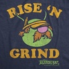 Mens Fraggle Rock T-Shirt 80s Licensed Vintage Funny Graphic Tees(Heather Navy – Rise N Grind Doozer)