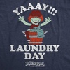 Mens Fraggle Rock T-Shirt 80s Licensed Vintage Funny Graphic Tees(Heather Navy – Yay Laundry Day)